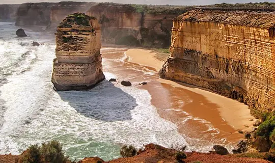 Waves crashing against the shore- Australia