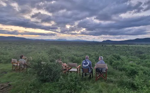 Watching the sunset in Samburu National Park